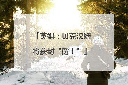 英媒：贝克汉姆将获封“爵士”